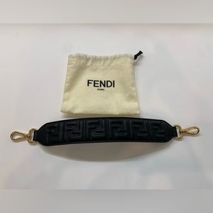 Fendi Calfskin FF Mini Strap You Black